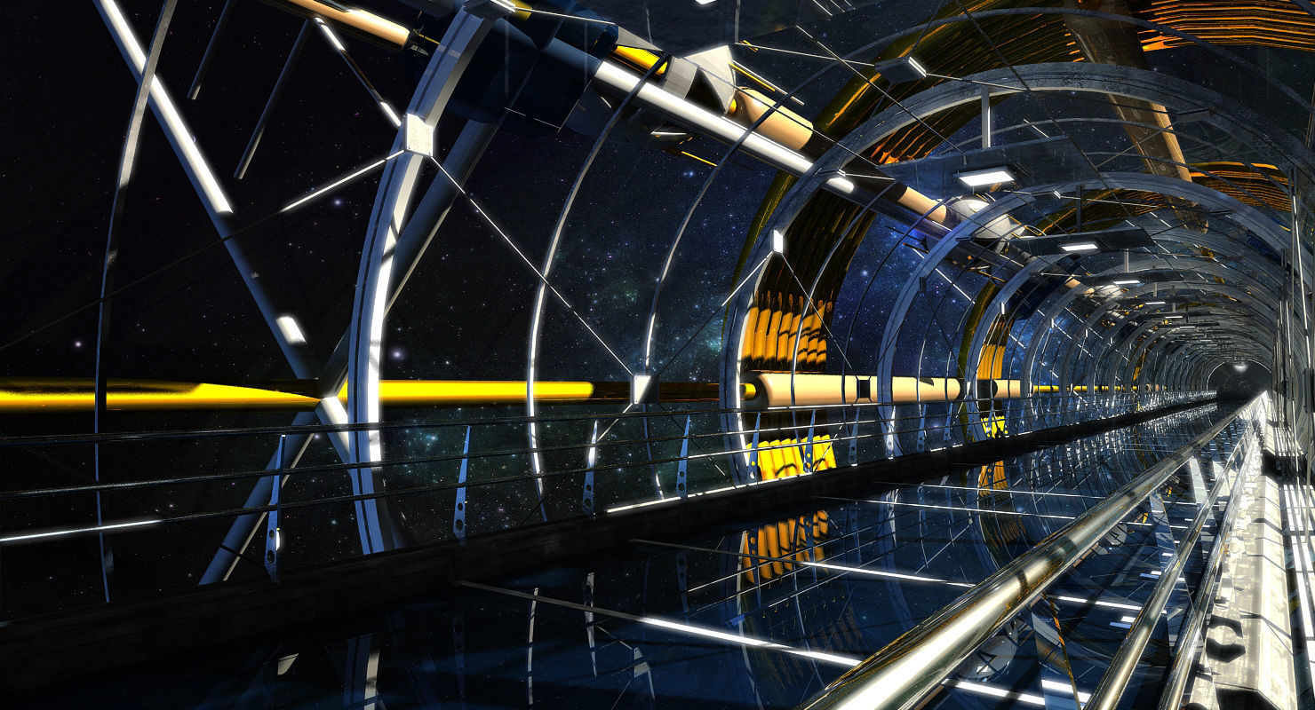 Sci fi Tunnel 3D model_2