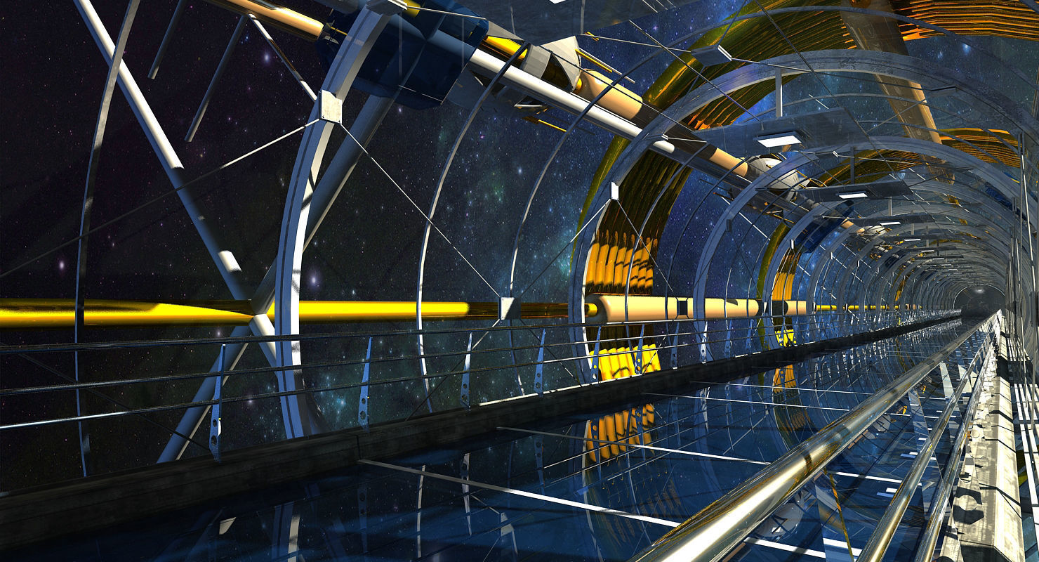 Sci fi Tunnel 3D model_6