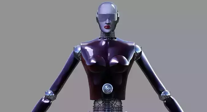 robot 8 female 3D model