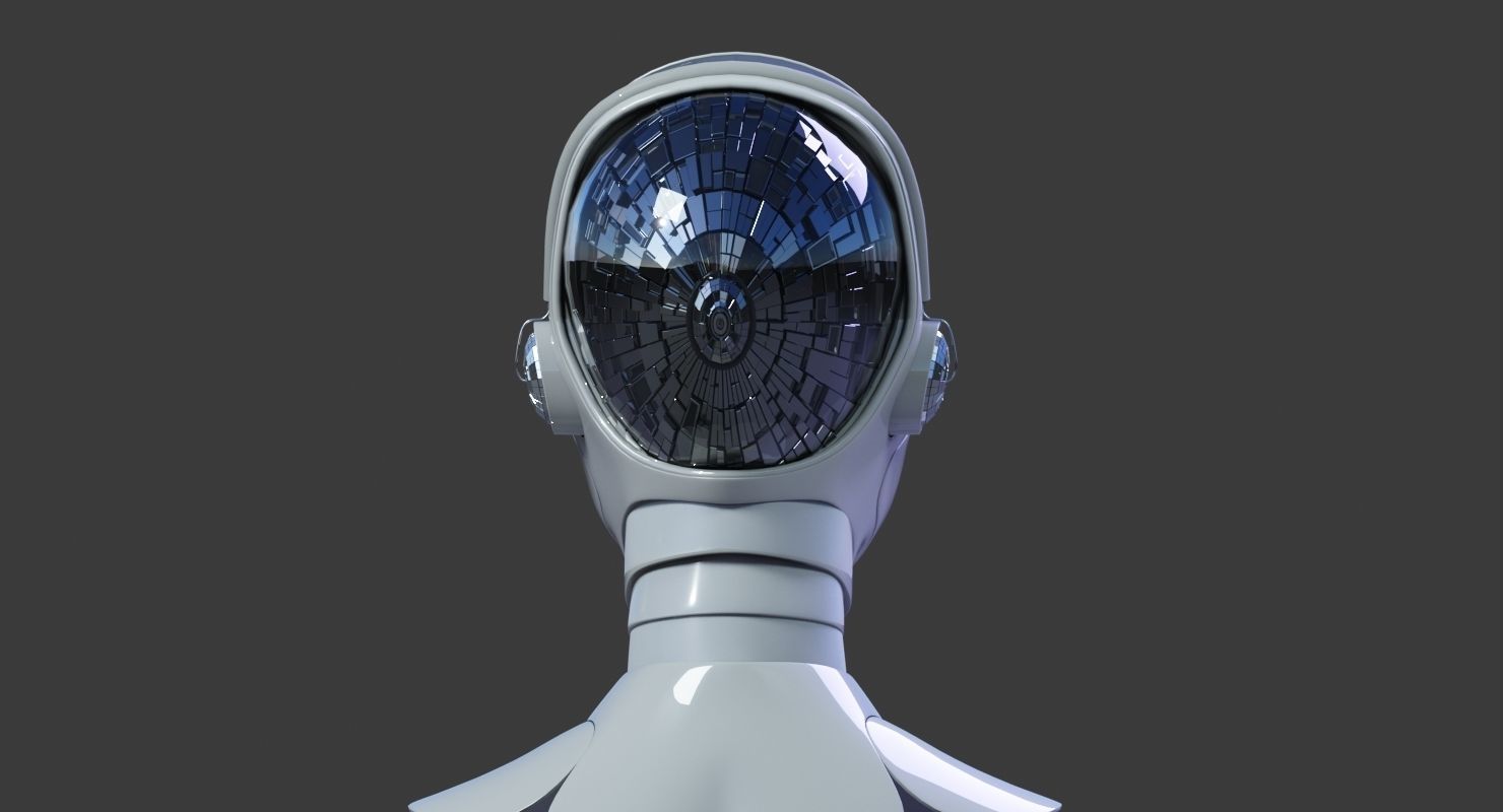 Robot 6 female with eyes 3D model_4