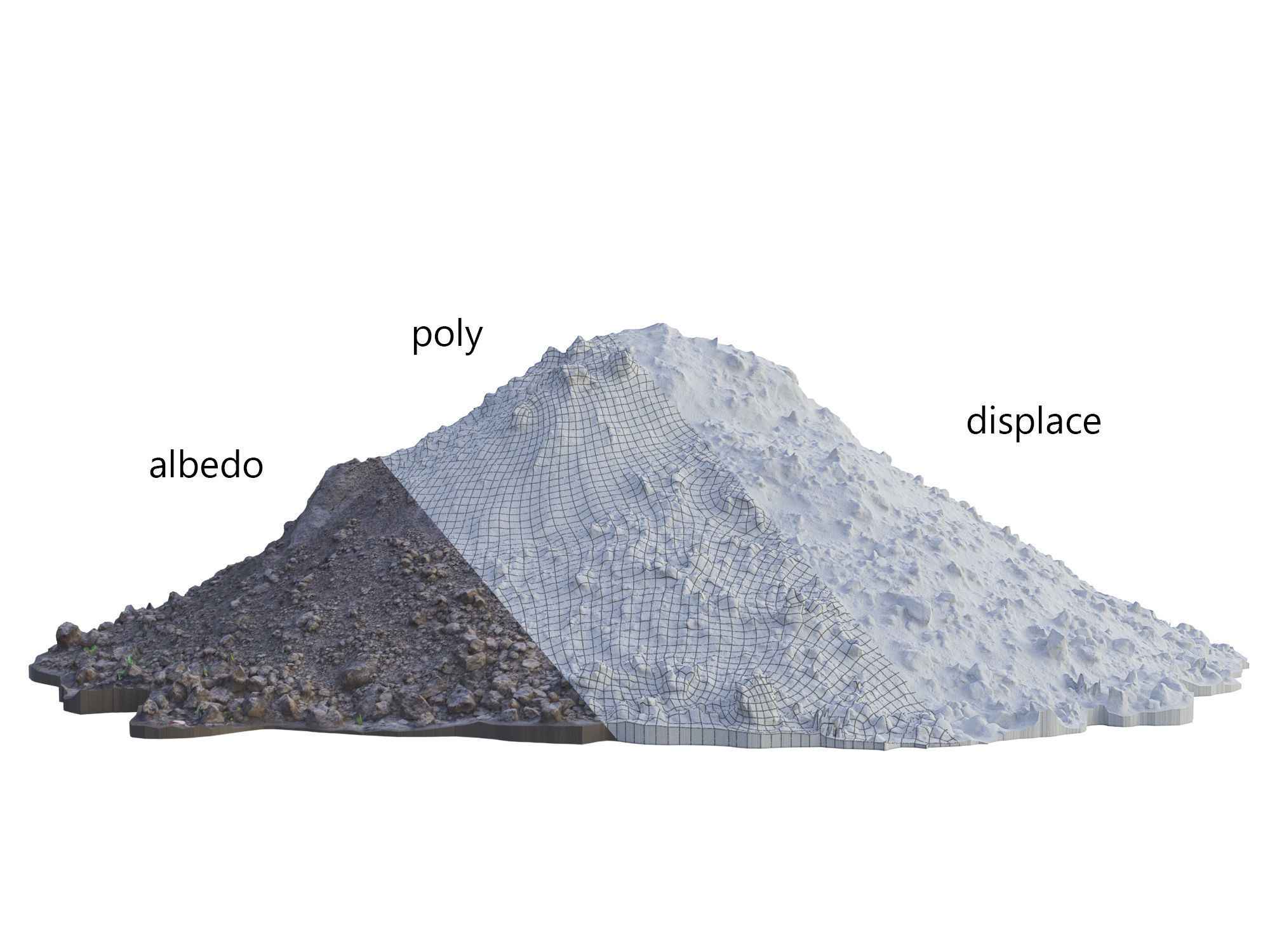 Ultra realistic Sand Scan Low-poly 3D model_4