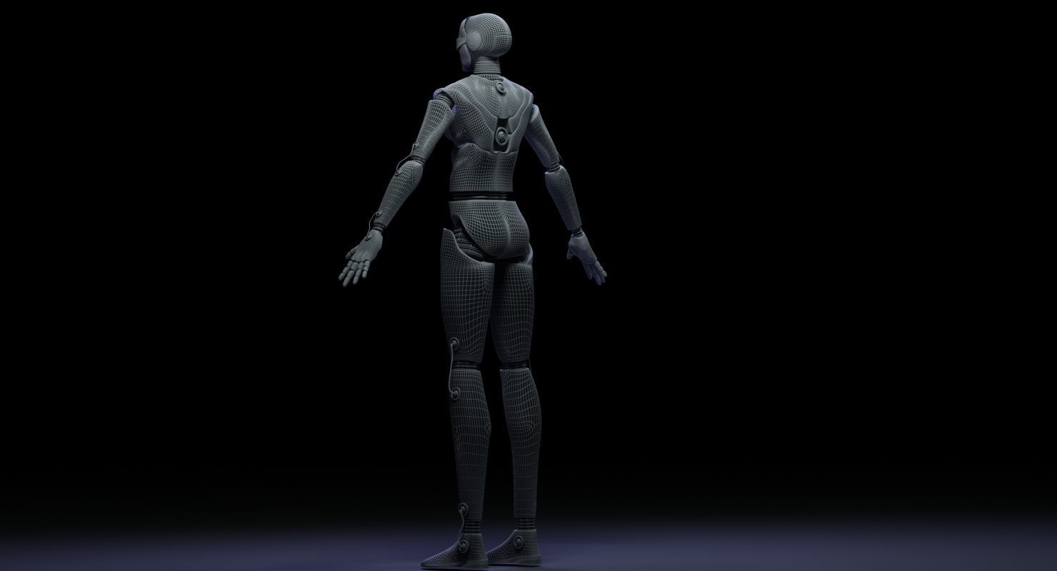 ROBOT 4 female 3D model_8