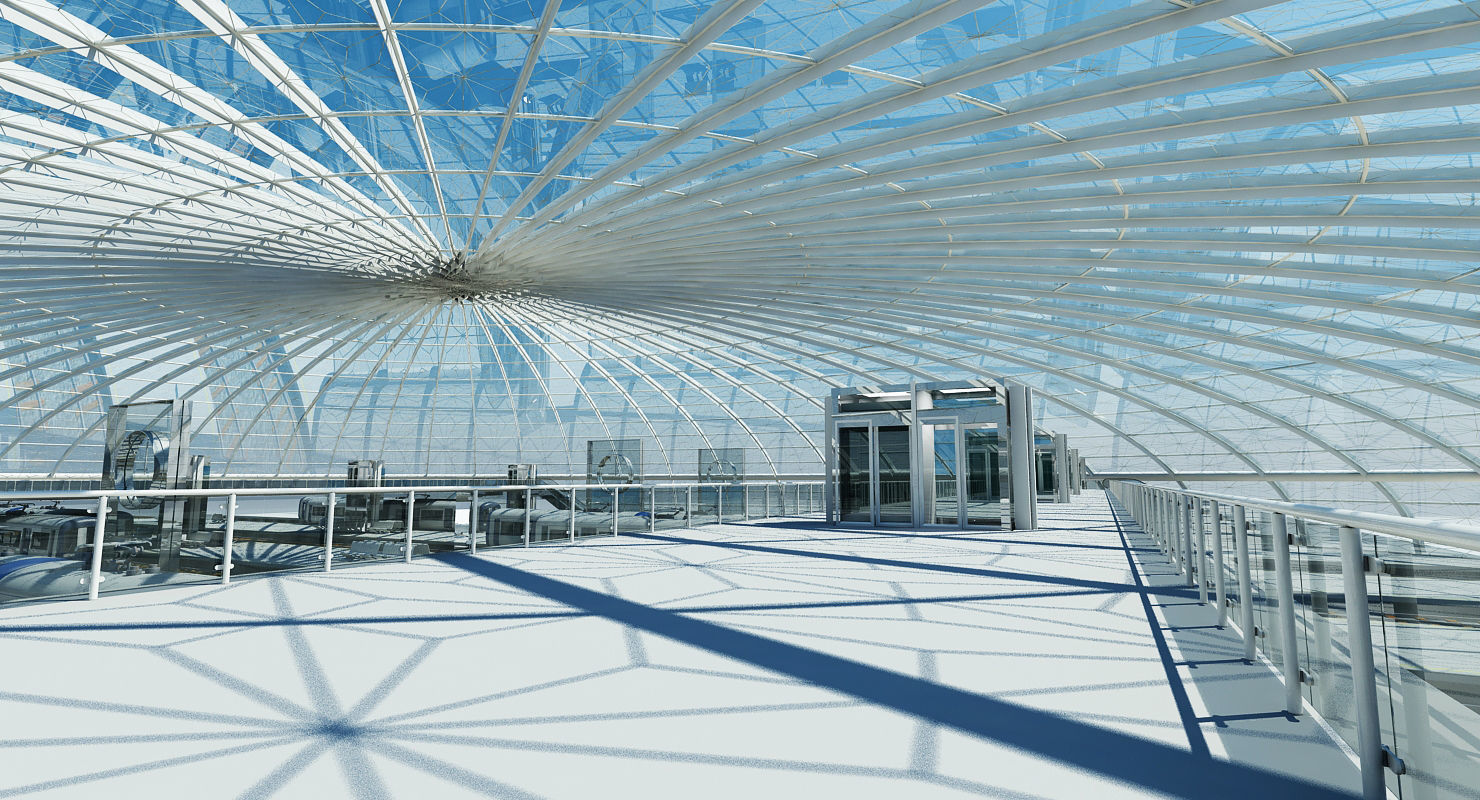 Modern Train Interior 2 3D model_13