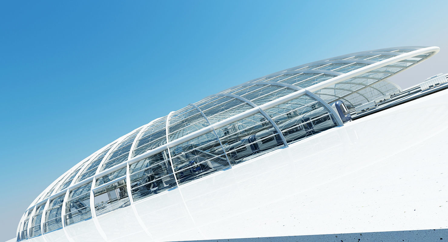 Modern Train Interior 2 3D model_8