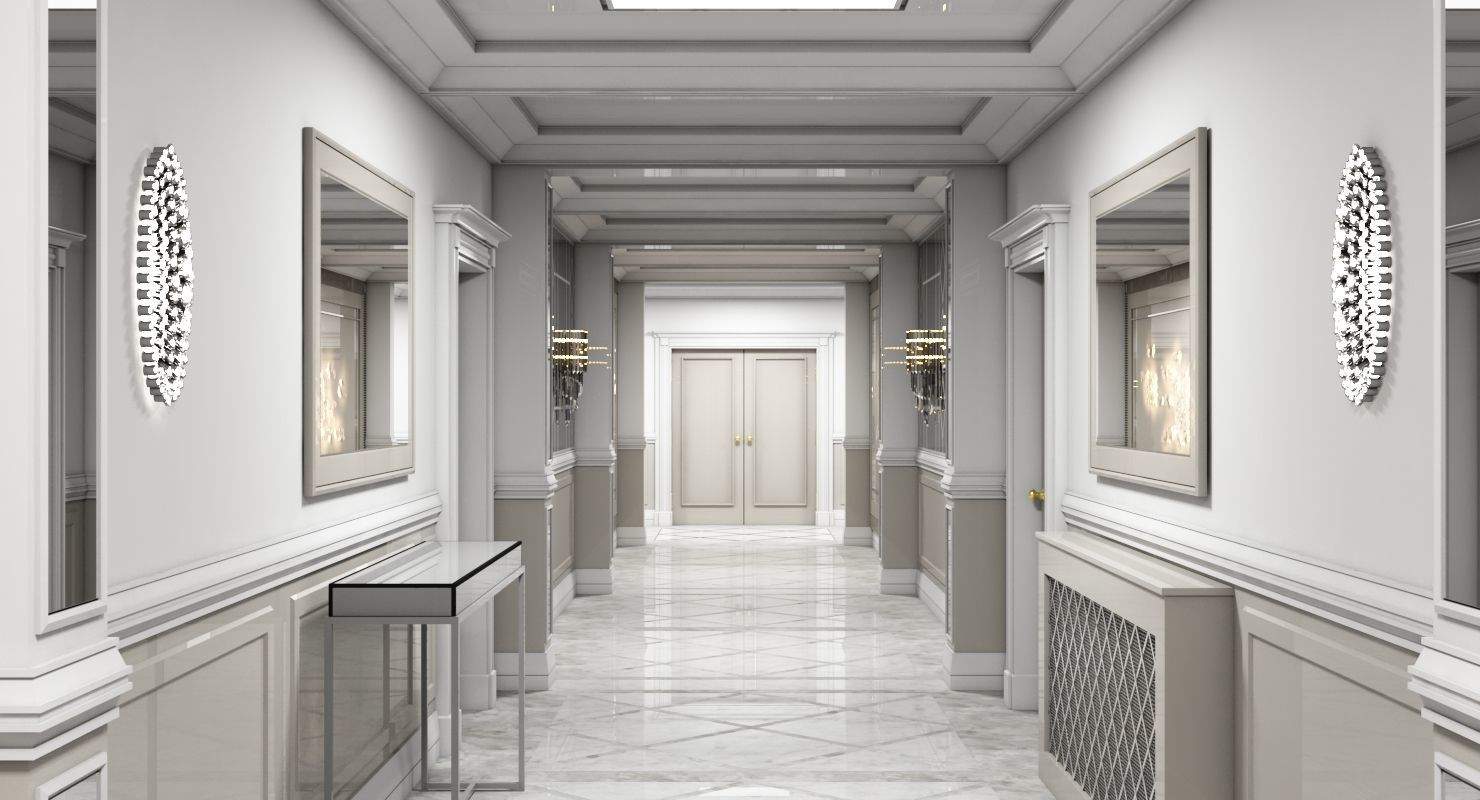 Grand Corridor Tileable Kit 2 3D model_5