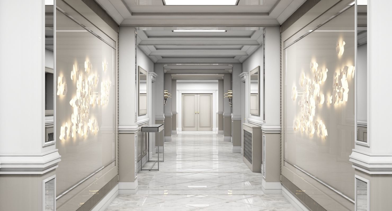 Grand Corridor Tileable Kit 2 3D model_10