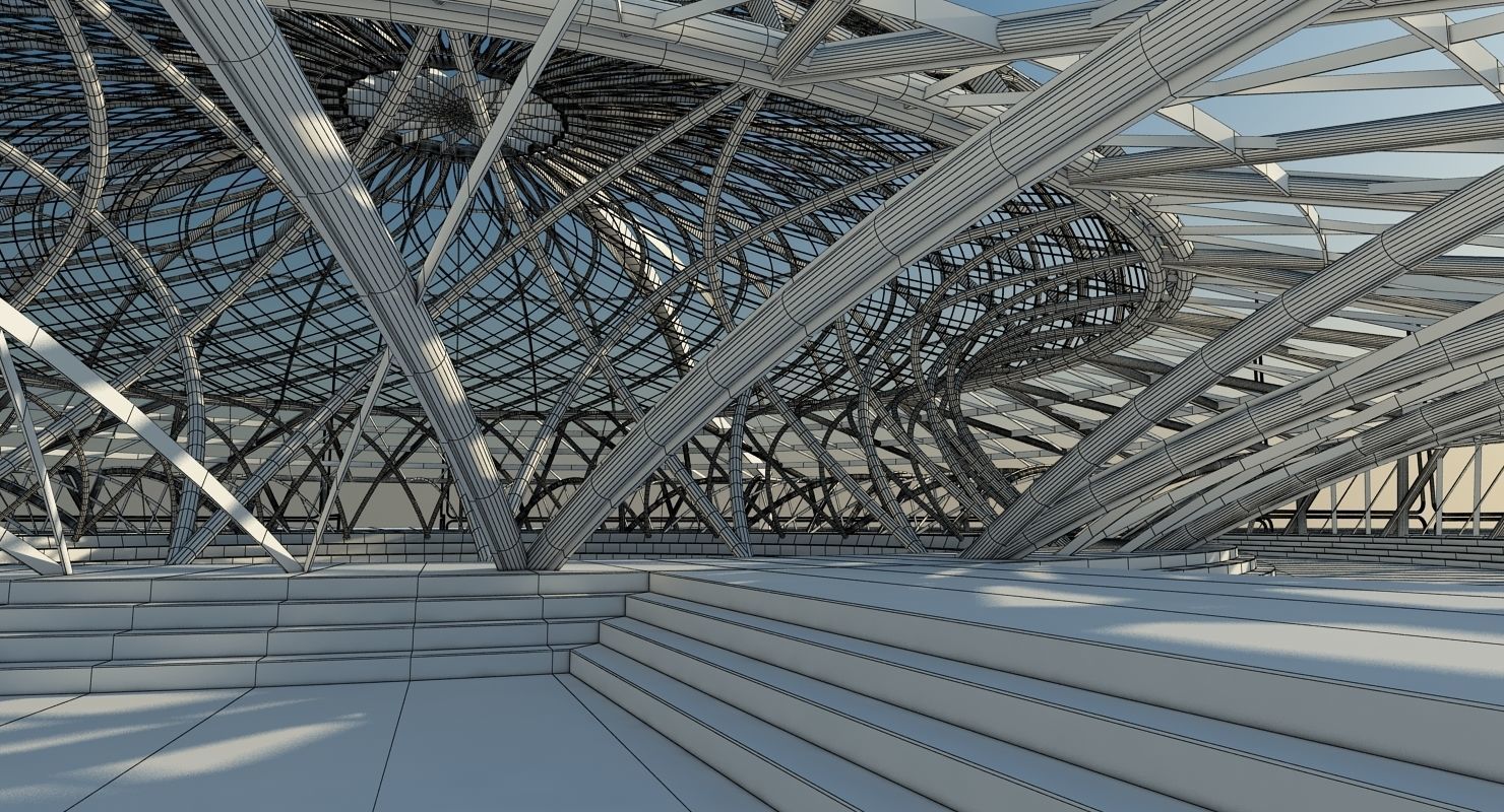 Futuristic Interior Scene 22 3D model_13