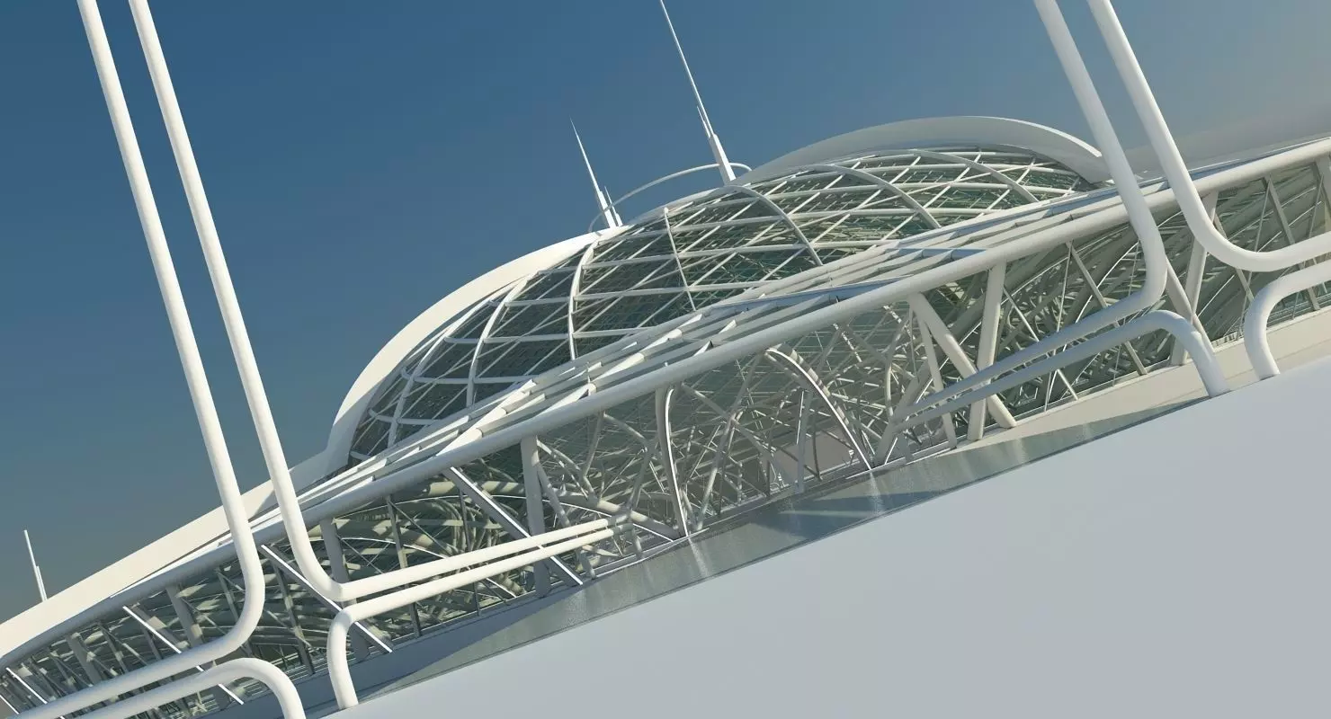 Futuristic Interior Scene 22 3D model_0