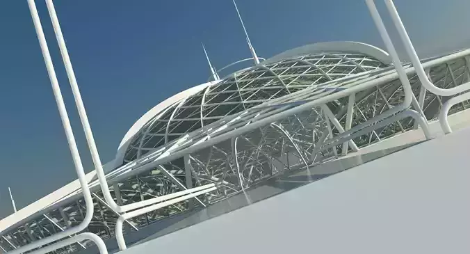 Futuristic Interior Scene 22 3D model