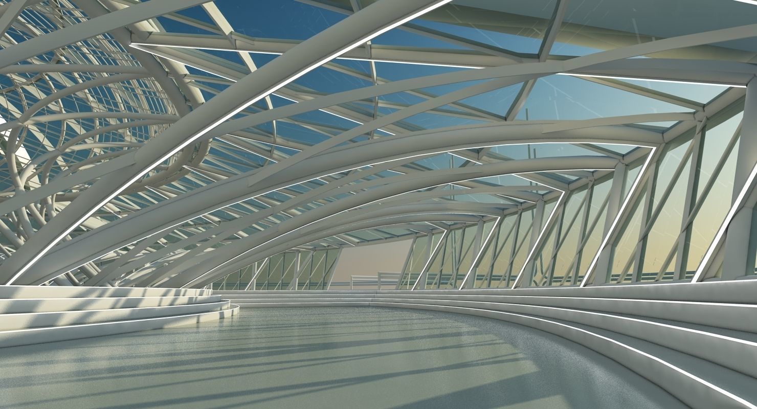 Futuristic Interior Scene 22 3D model_3