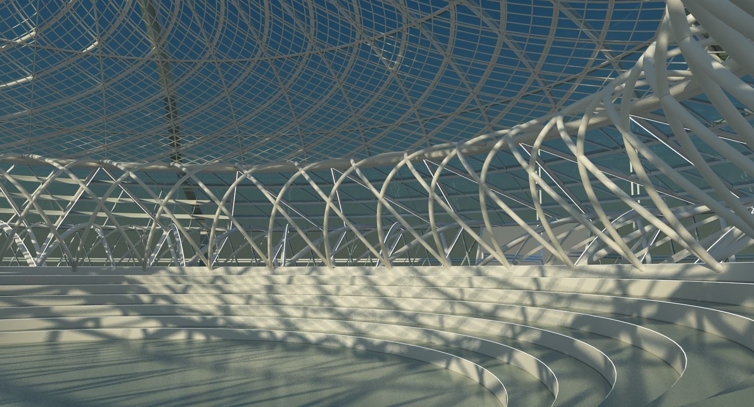 Futuristic Interior Scene 22 3D model_9