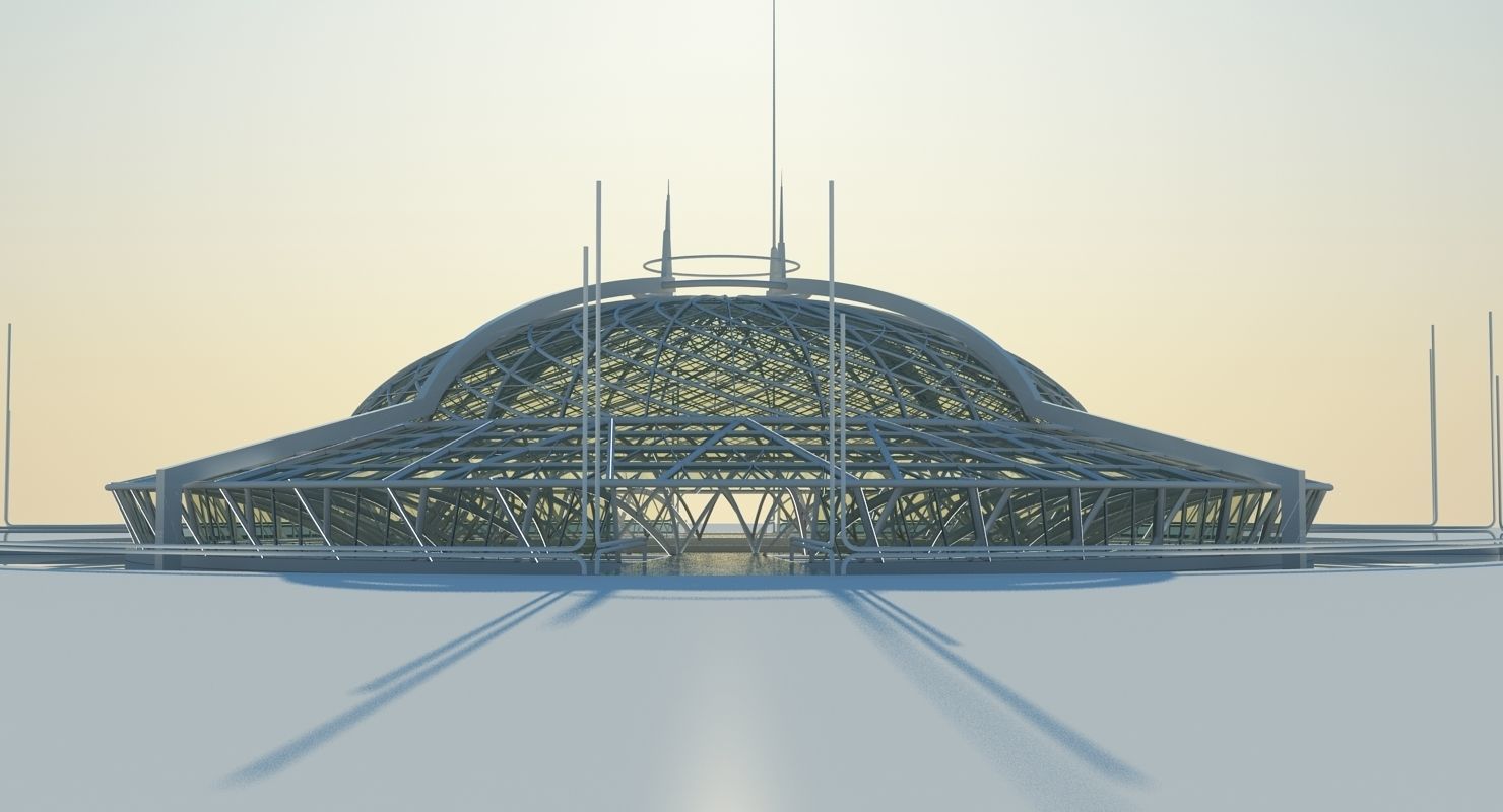 Futuristic Interior Scene 22 3D model_7