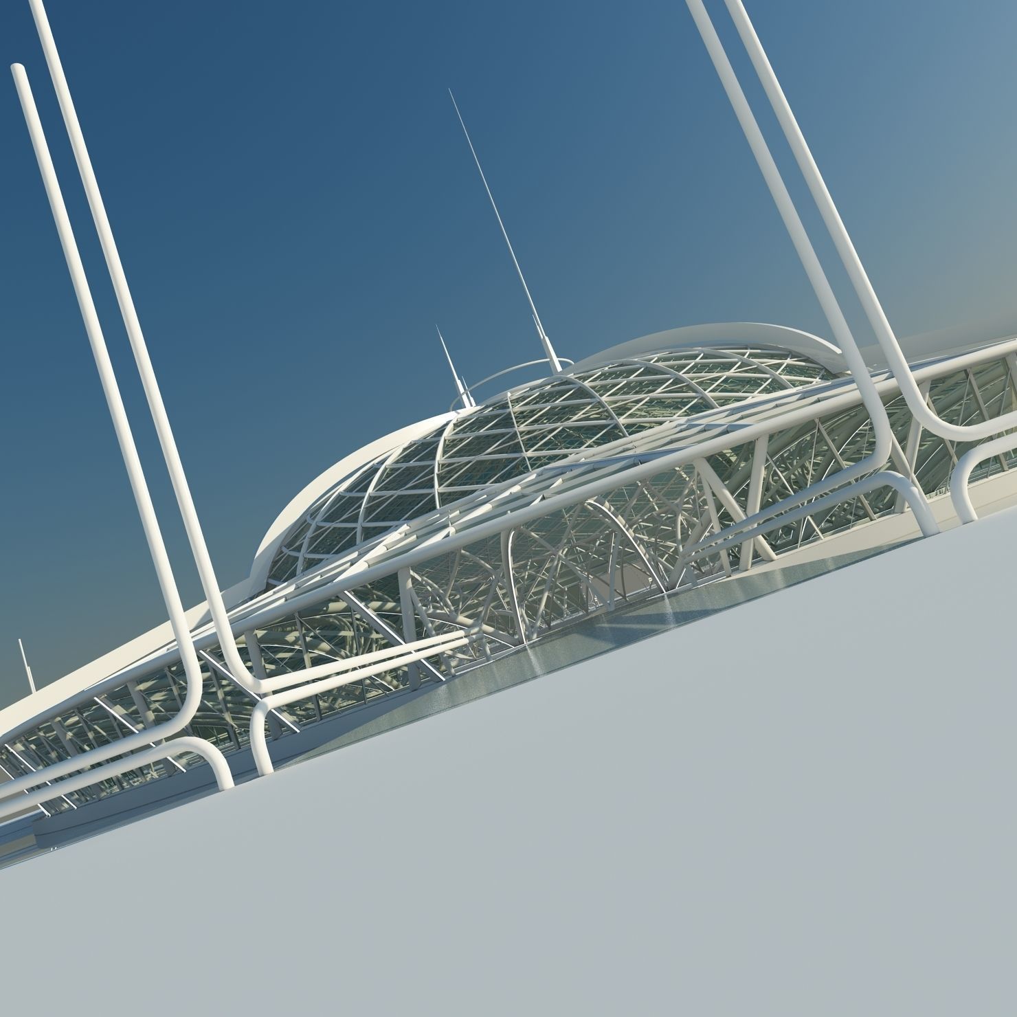 Futuristic Interior Scene 22 3D model_12