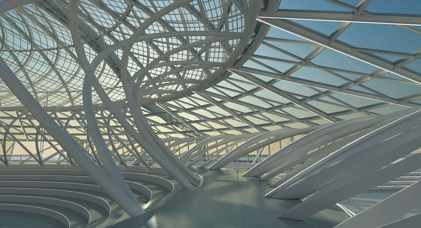 Futuristic Interior Scene 22 3D model_10