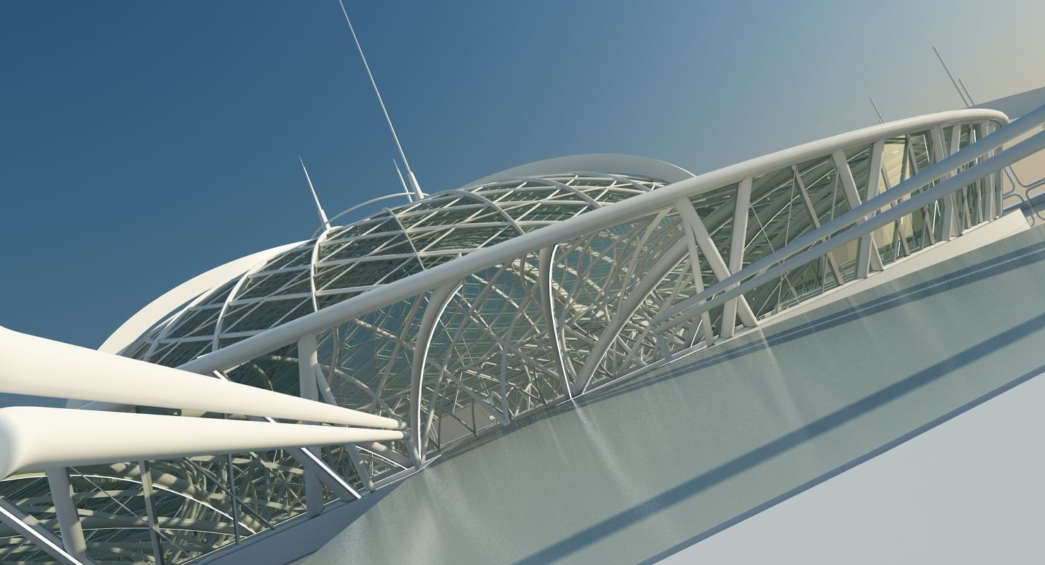 Futuristic Interior Scene 22 3D model_1