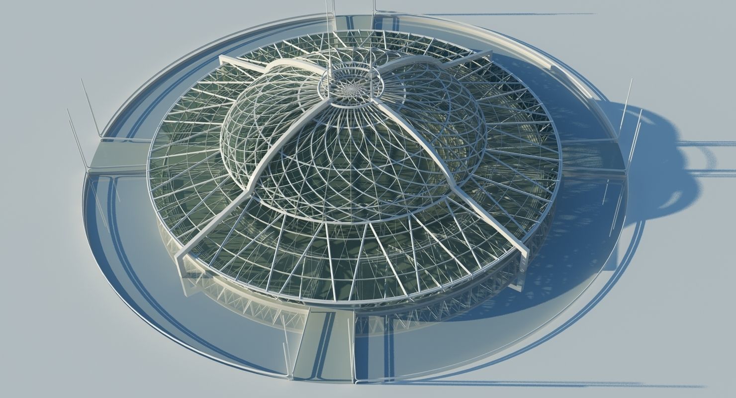 Futuristic Interior Scene 22 3D model_5