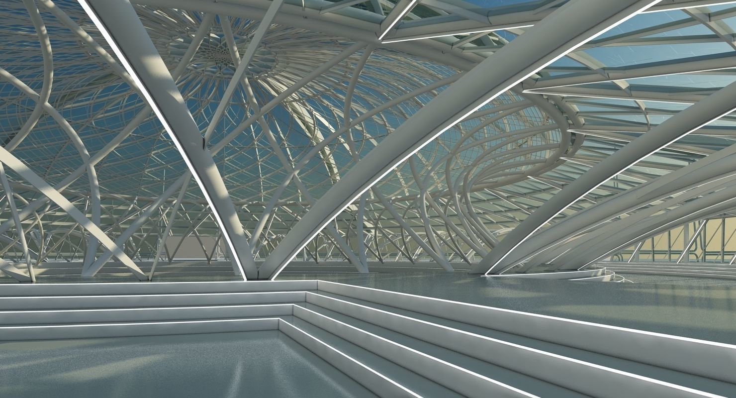 Futuristic Interior Scene 22 3D model_2