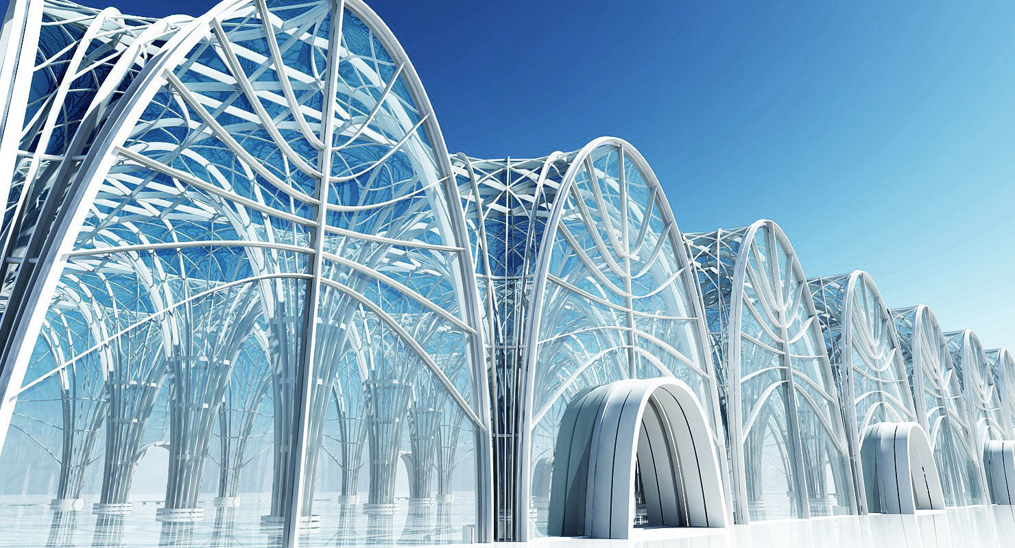 Futuristic Interior Scene 2 3D model_3