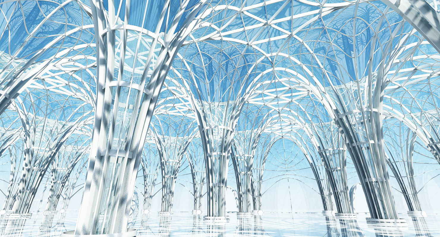 Futuristic Interior Scene 2 3D model_7