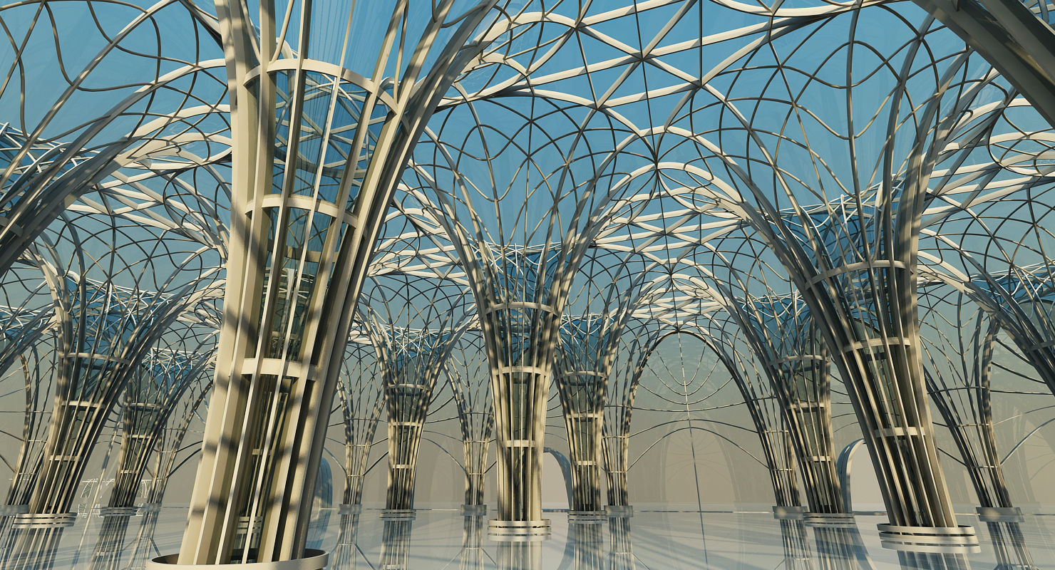 Futuristic Interior Scene 2 3D model_8