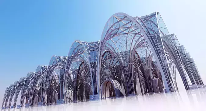 Futuristic Interior Scene 1