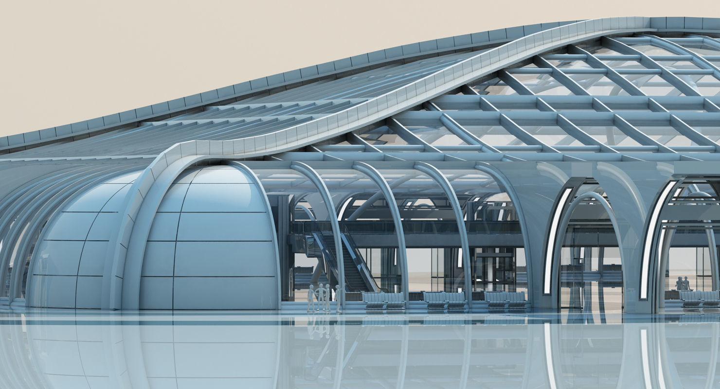 Futuristic Architectural Structure 3D model_20