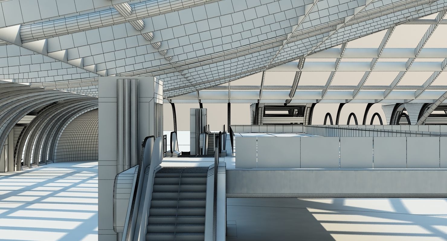 Futuristic Architectural Structure 3D model_23