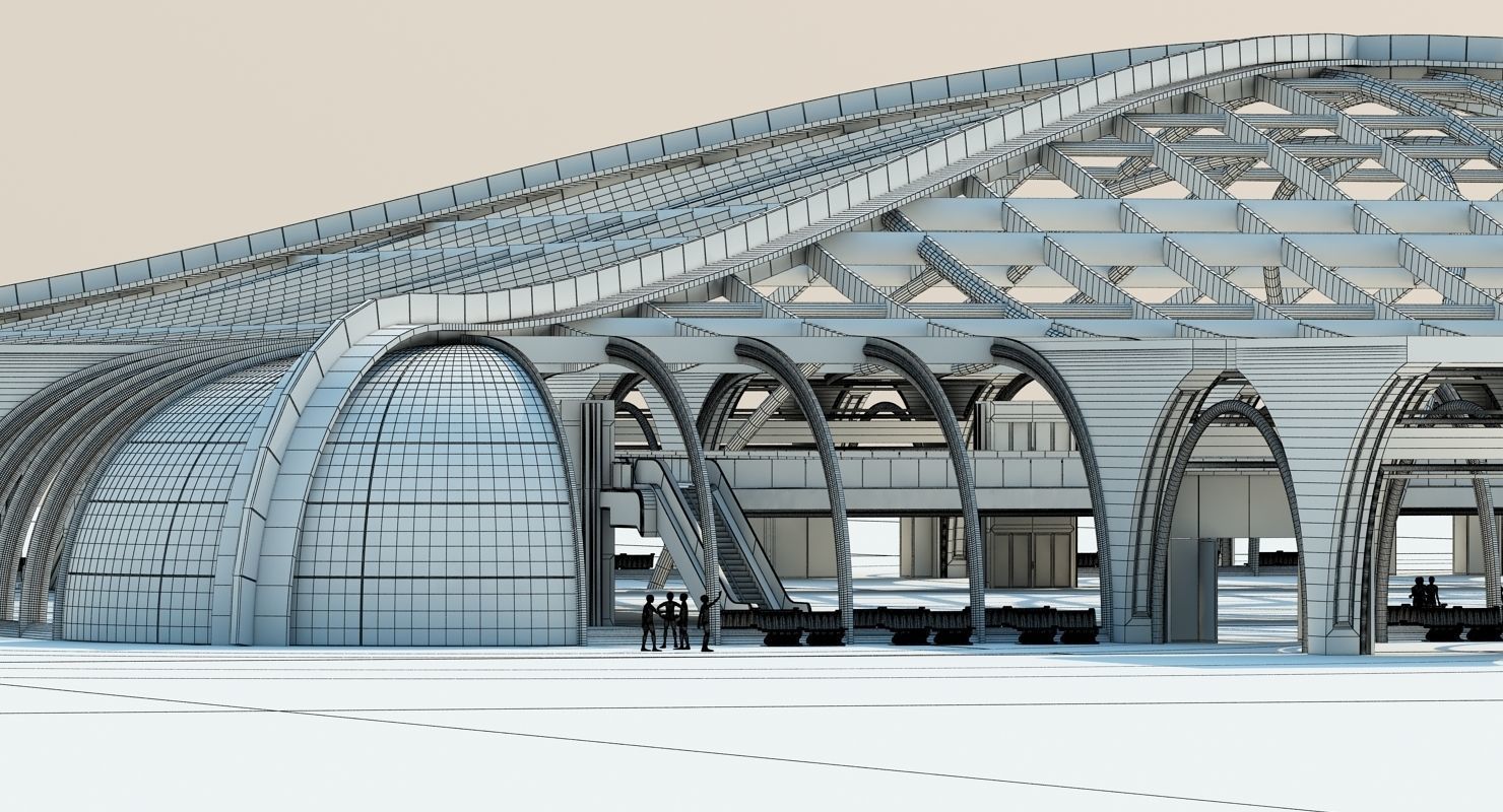 Futuristic Architectural Structure 3D model_21