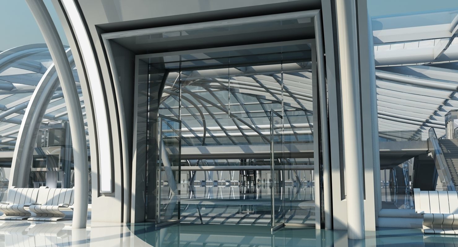 Futuristic Architectural Structure 3D model_11