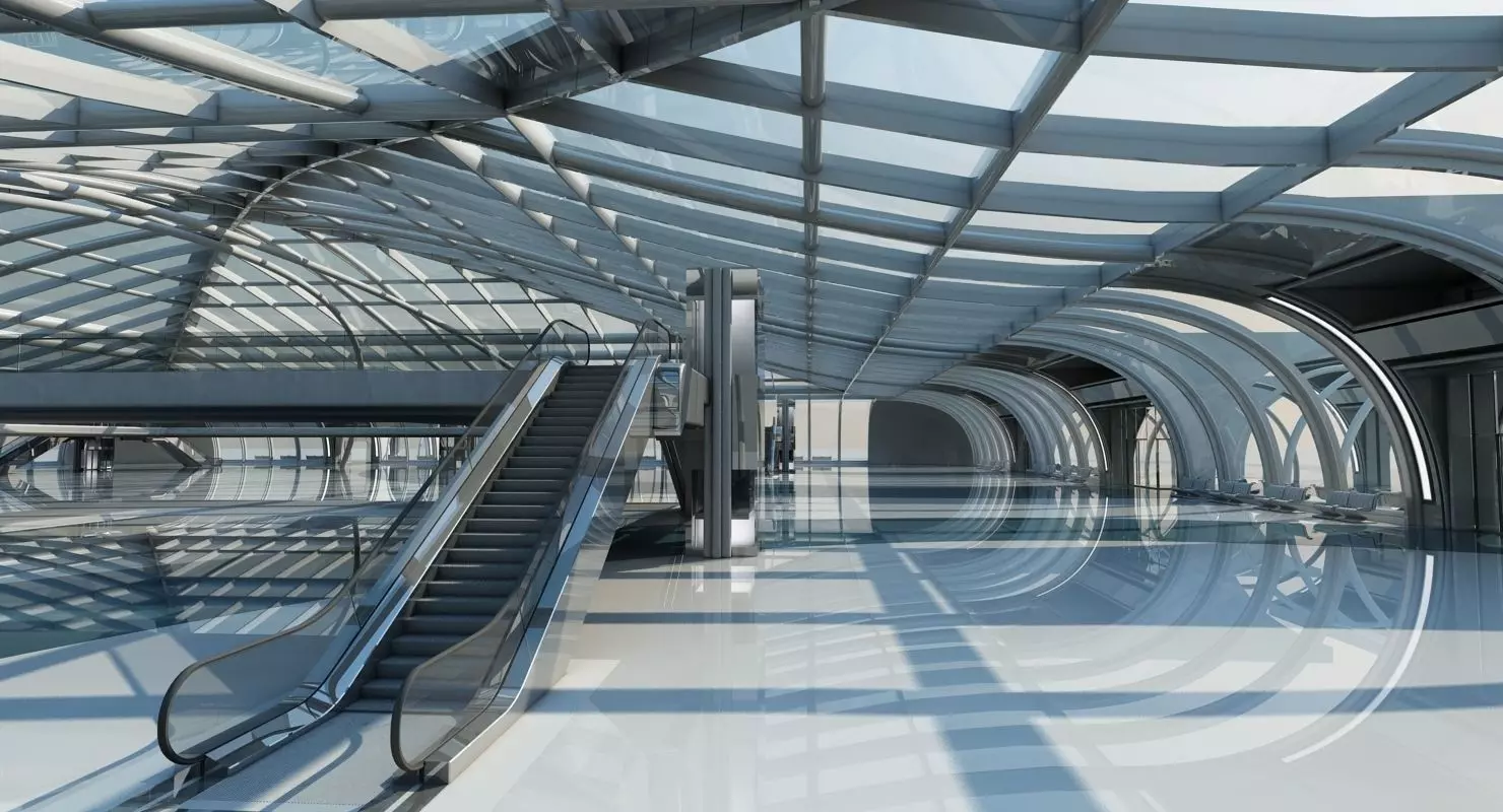 Futuristic Architectural Structure 3D model_0