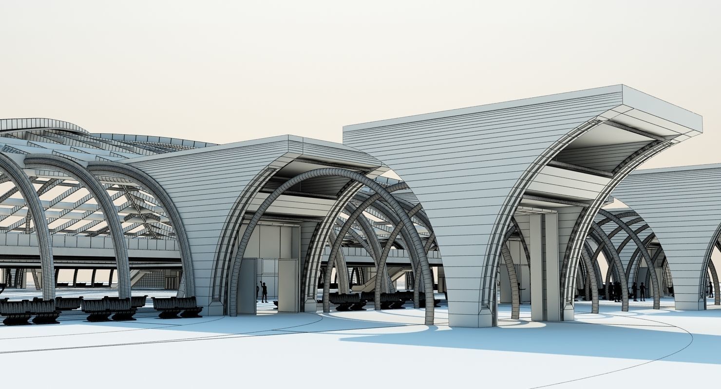 Futuristic Architectural Structure 3D model_22