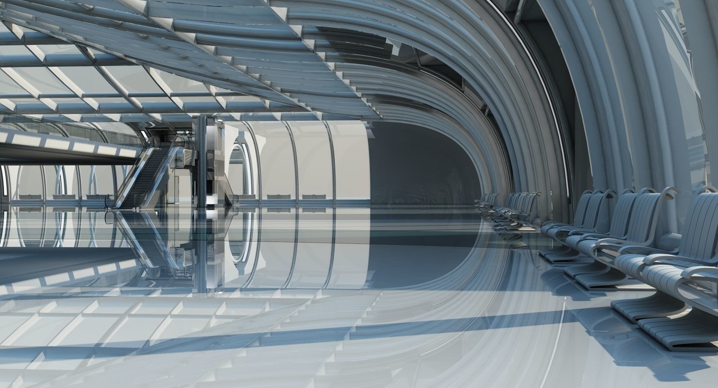 Futuristic Architectural Structure 3D model_18