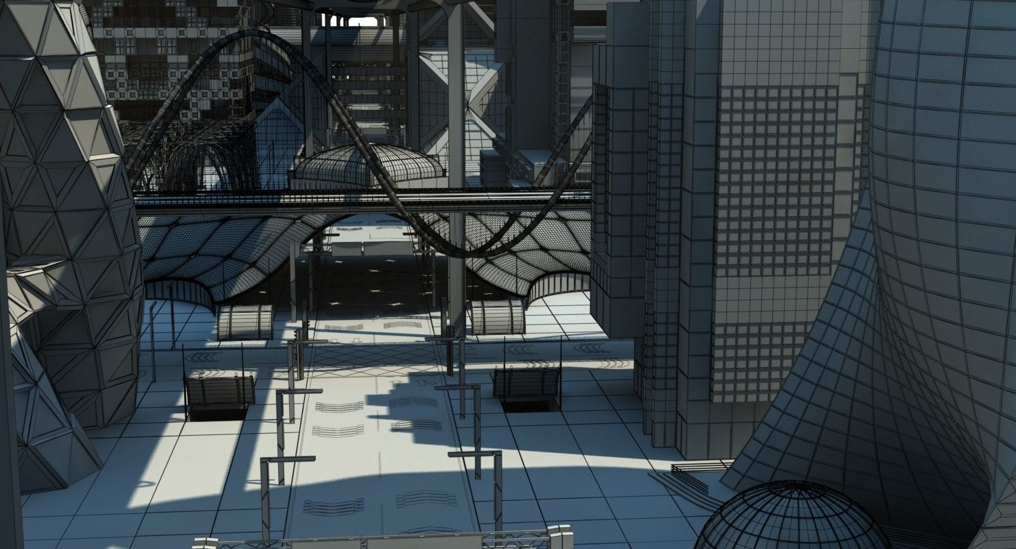 Future City HD 8 Night 3D model_15