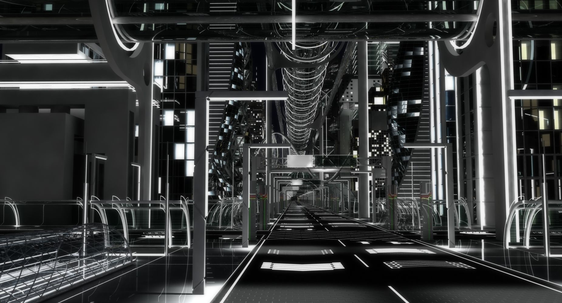 Future City HD 8 Night 3D model_4