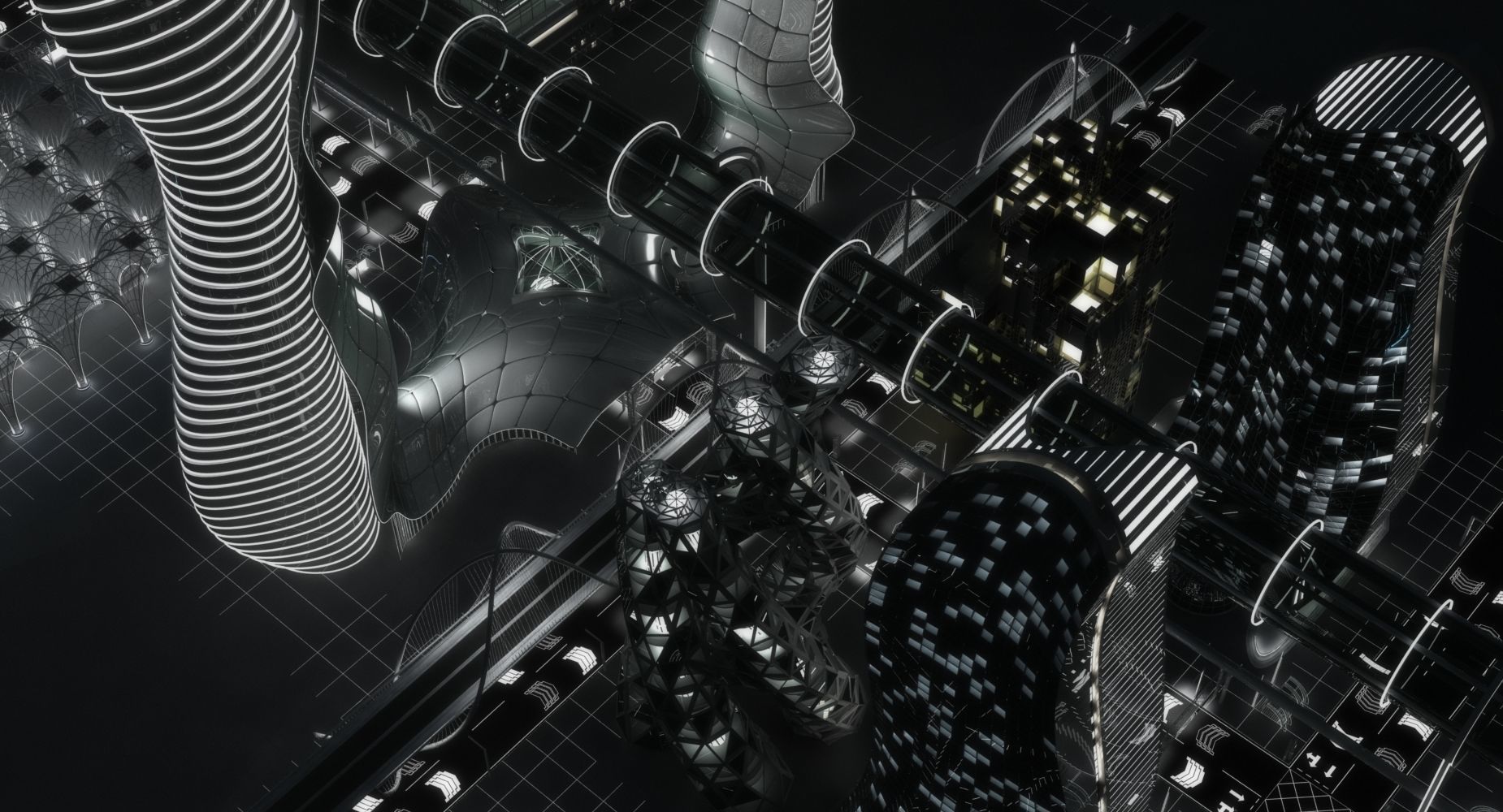 Future City HD 8 Night 3D model_19