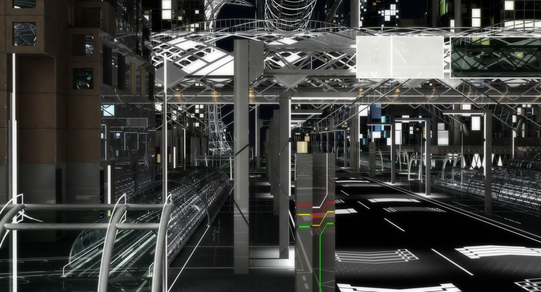 Future City HD 8 Night 3D model_16