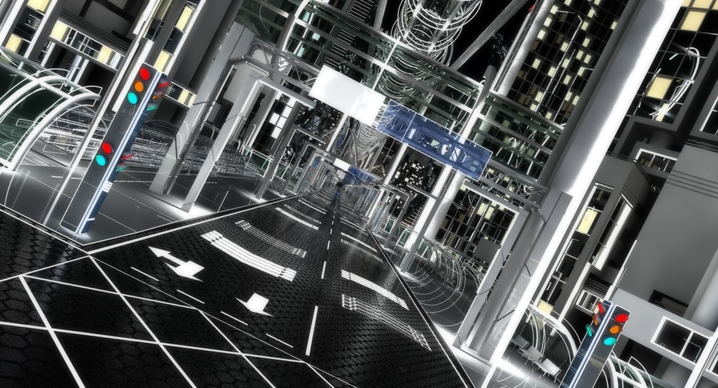 Future City HD 8 Night 3D model_28