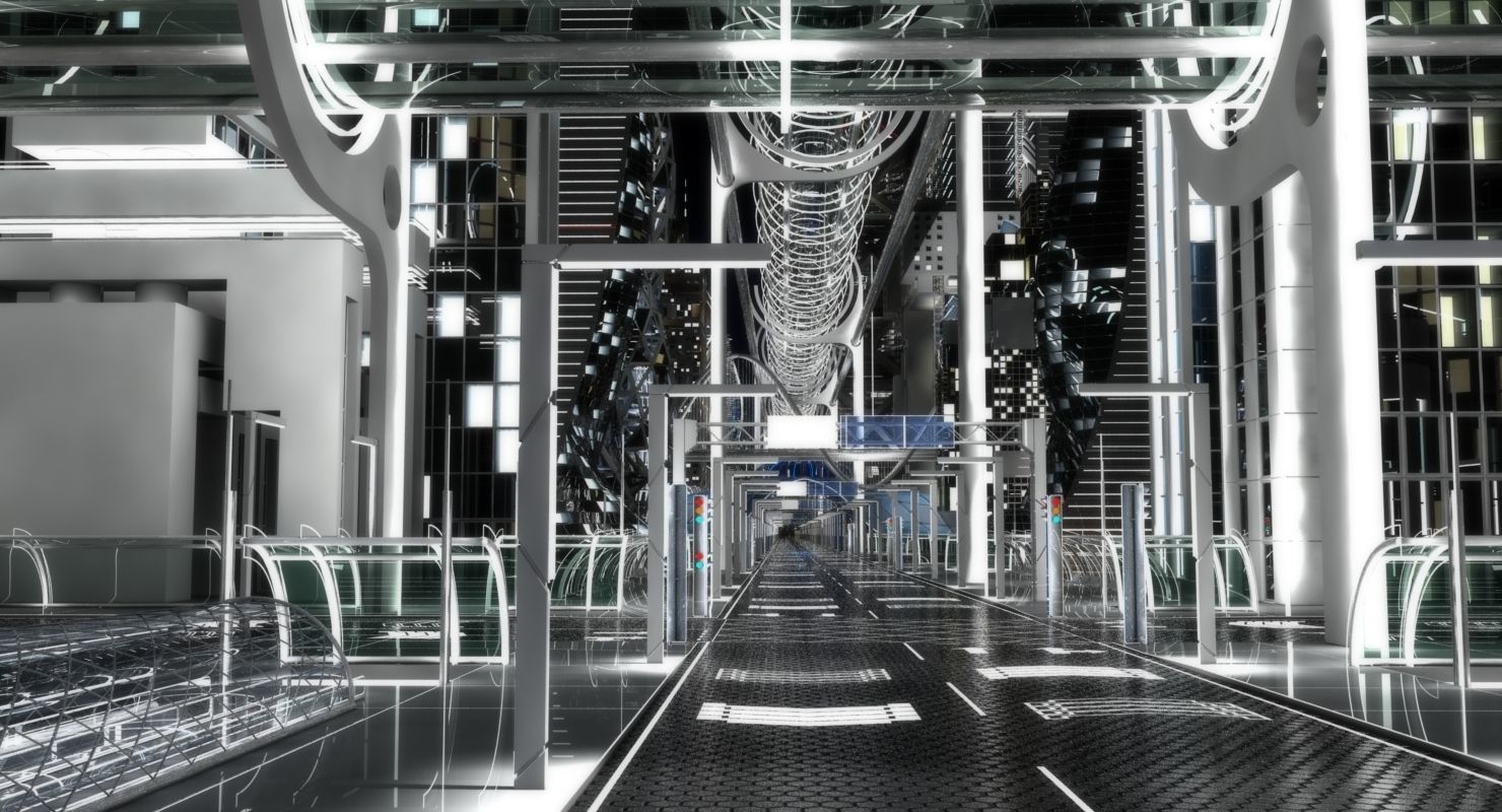 Future City HD 8 Night 3D model_25