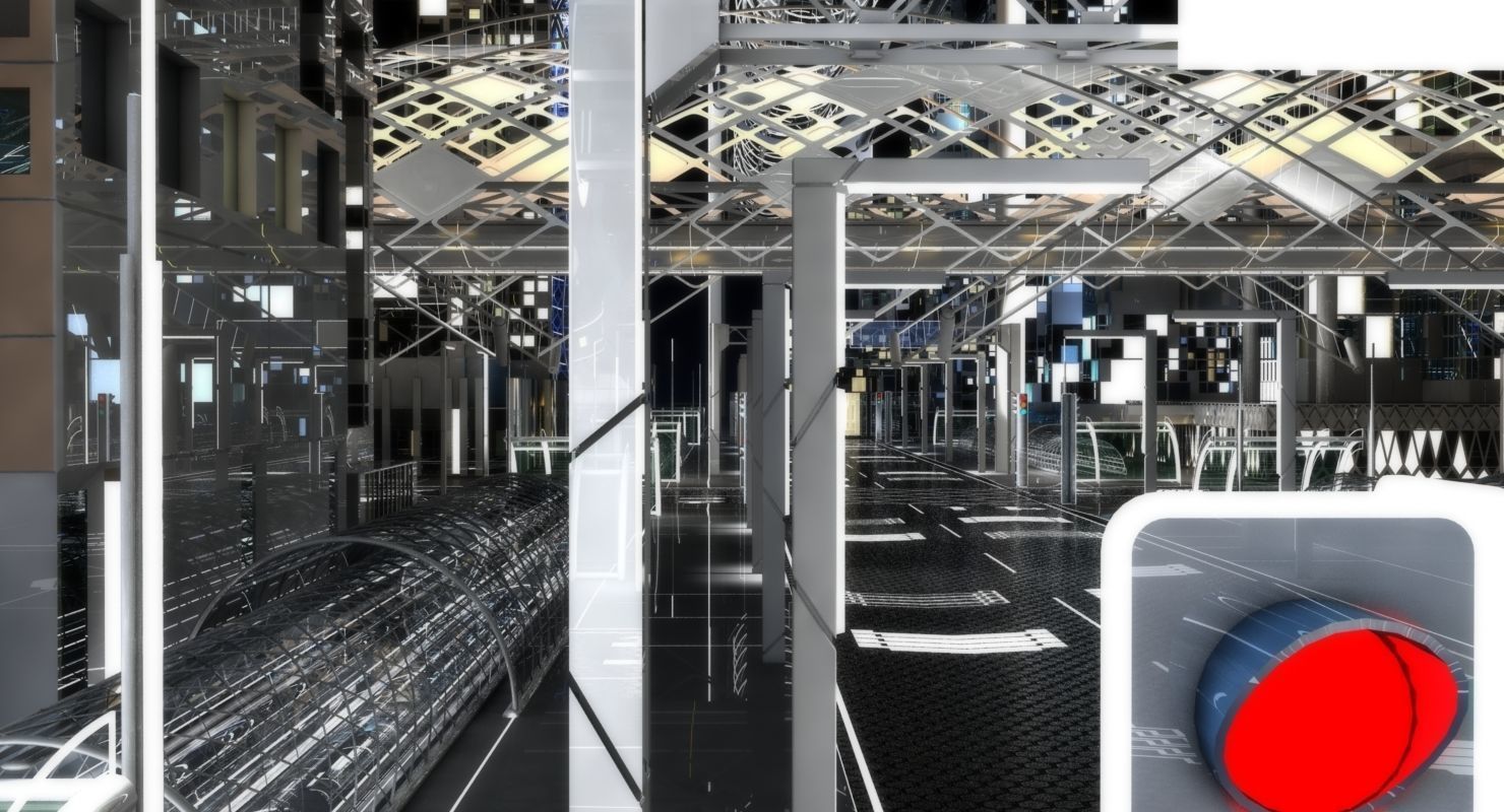 Future City HD 8 Night 3D model_26