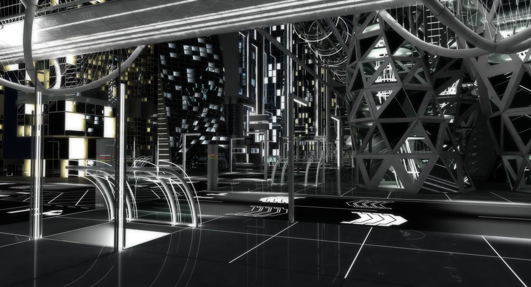 Future City HD 8 Night 3D model_11