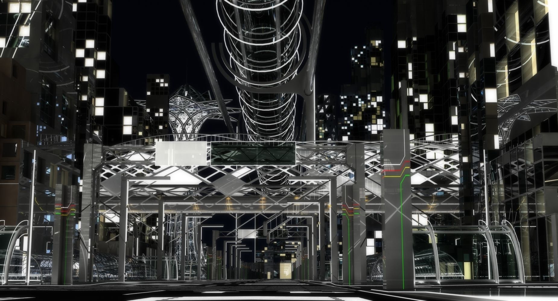 Future City HD 8 Night 3D model_20