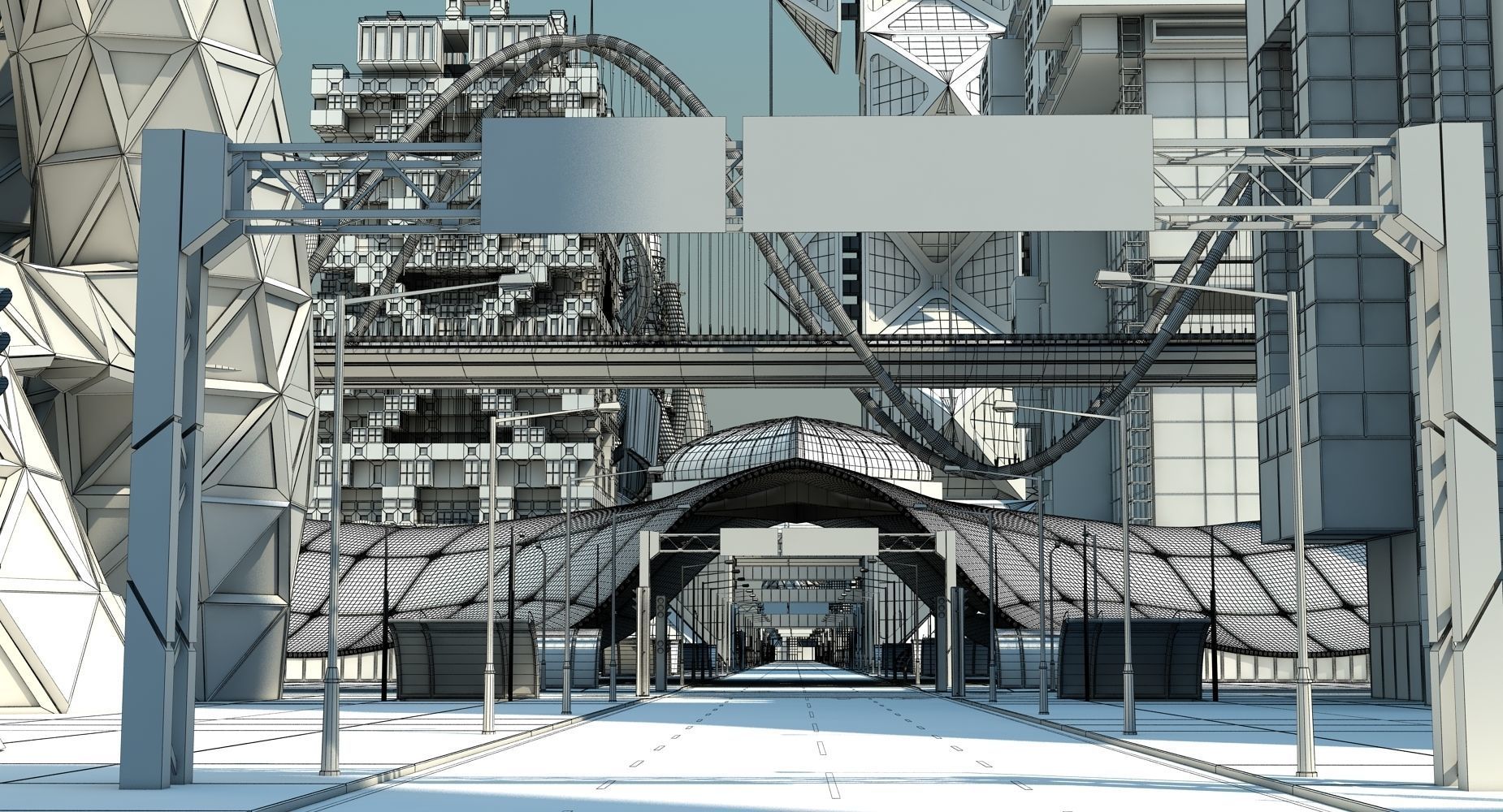 Future City HD 6 Night 3D model_11