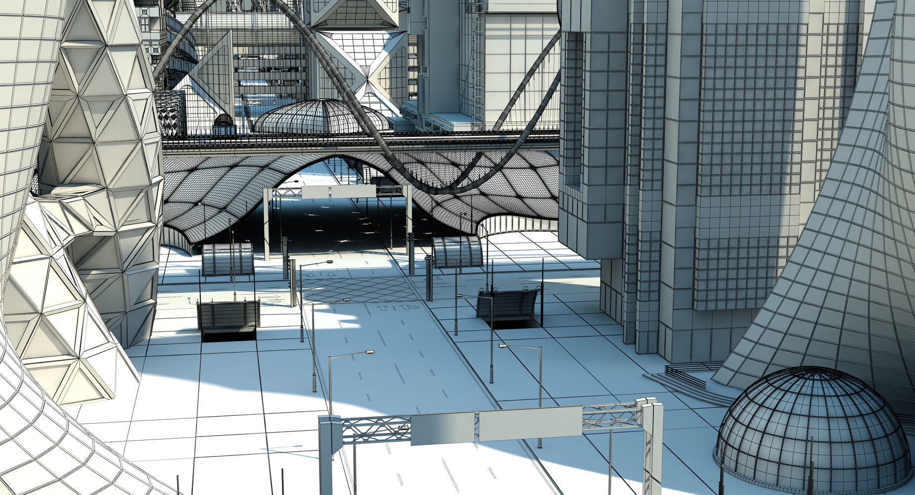 Future City HD 6 Night 3D model_14