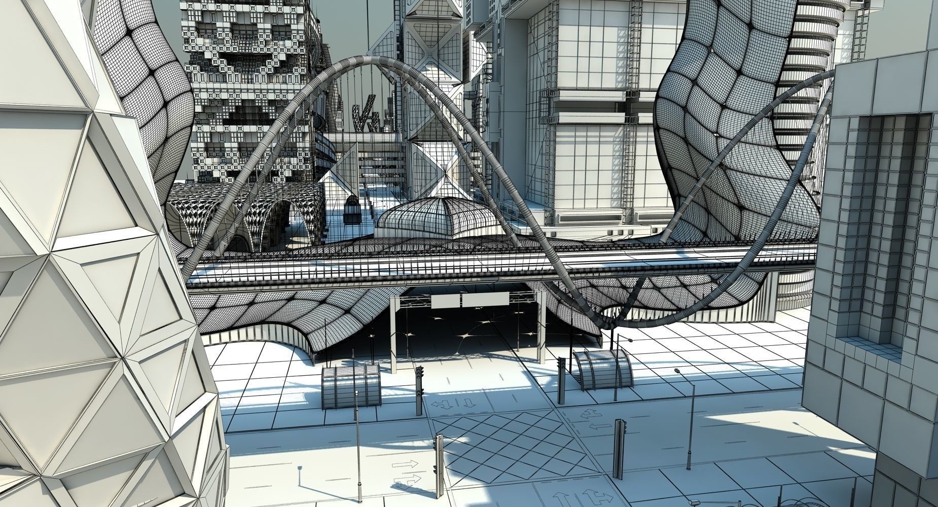 Future City HD 6 Night 3D model_12