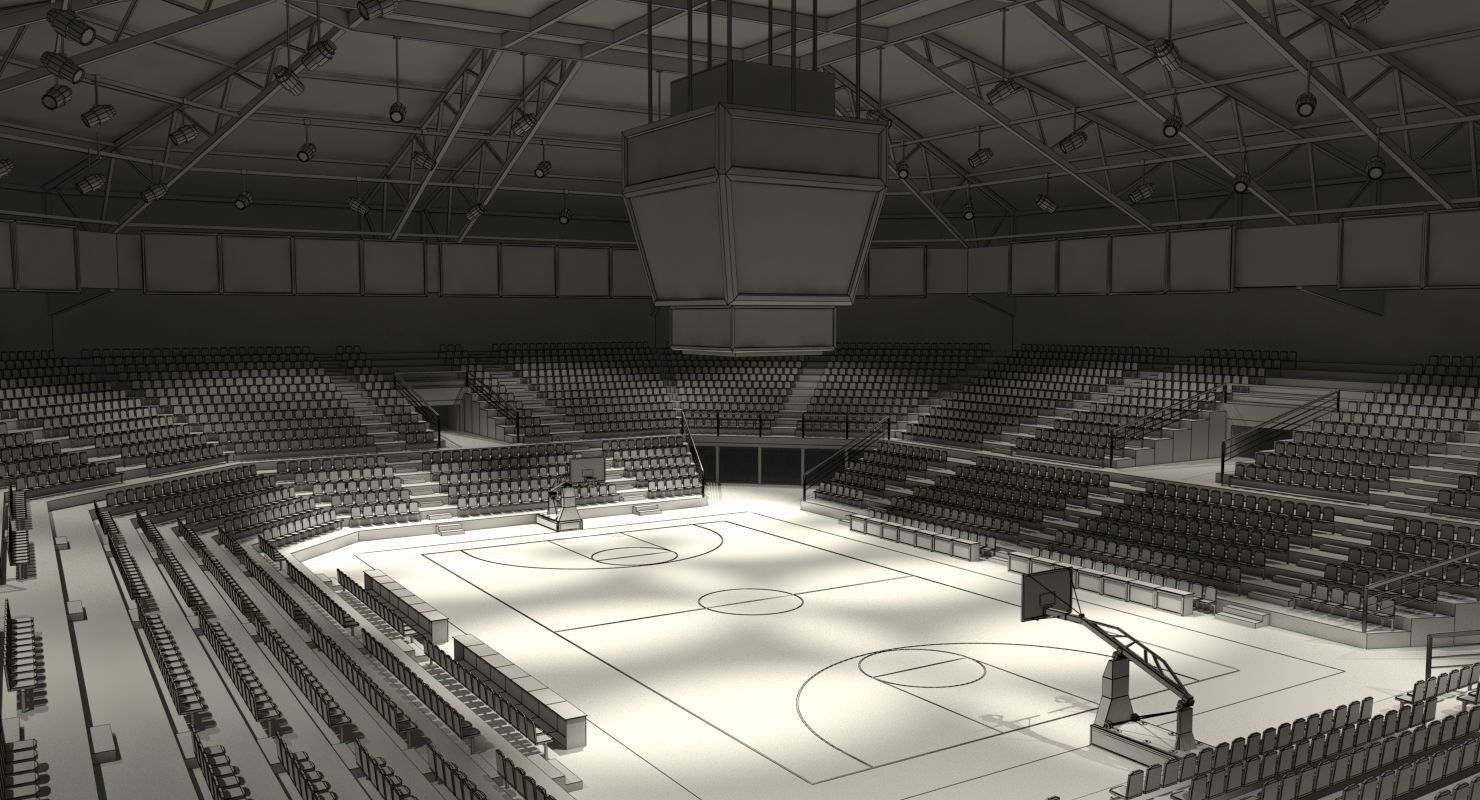 Basketball Arena 3D model_5