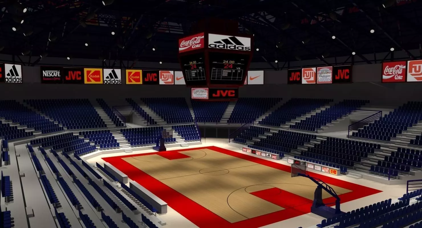 Basketball Arena 3D model_0