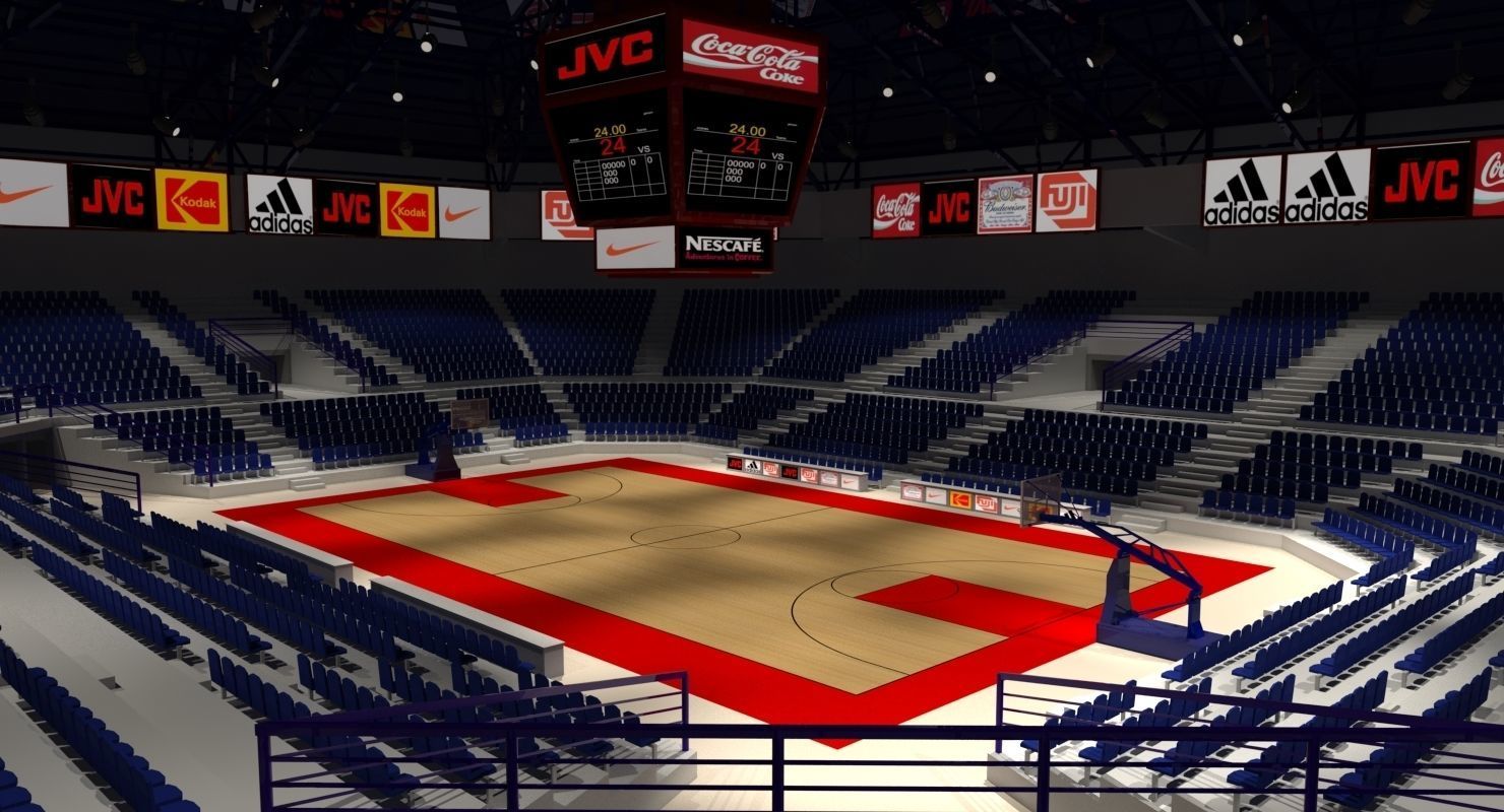 Basketball Arena 3D model_1