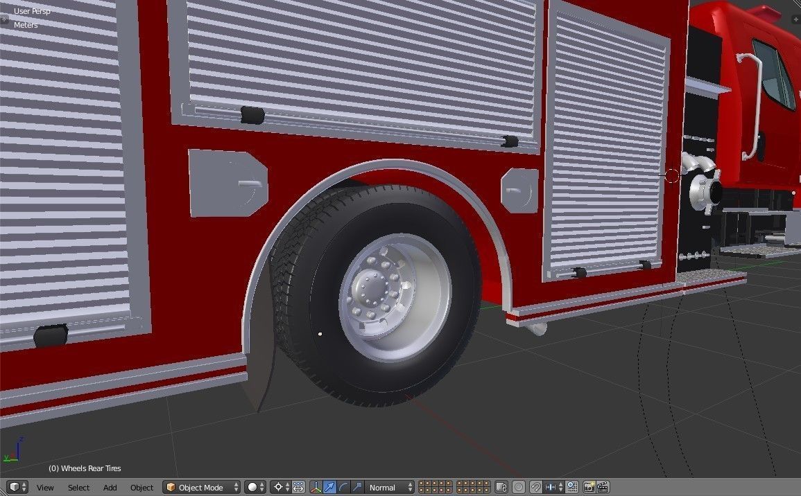 Fire Engine - American Custom Pumper Truck 3D model_9