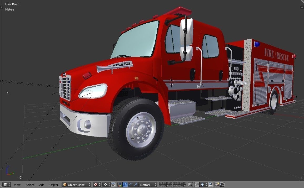 Fire Engine - American Custom Pumper Truck 3D model_24