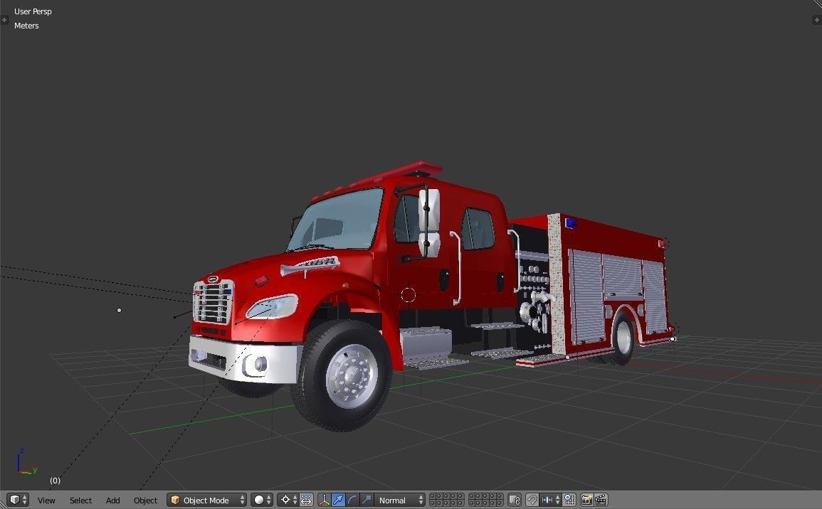 Fire Engine - American Custom Pumper Truck 3D model_20